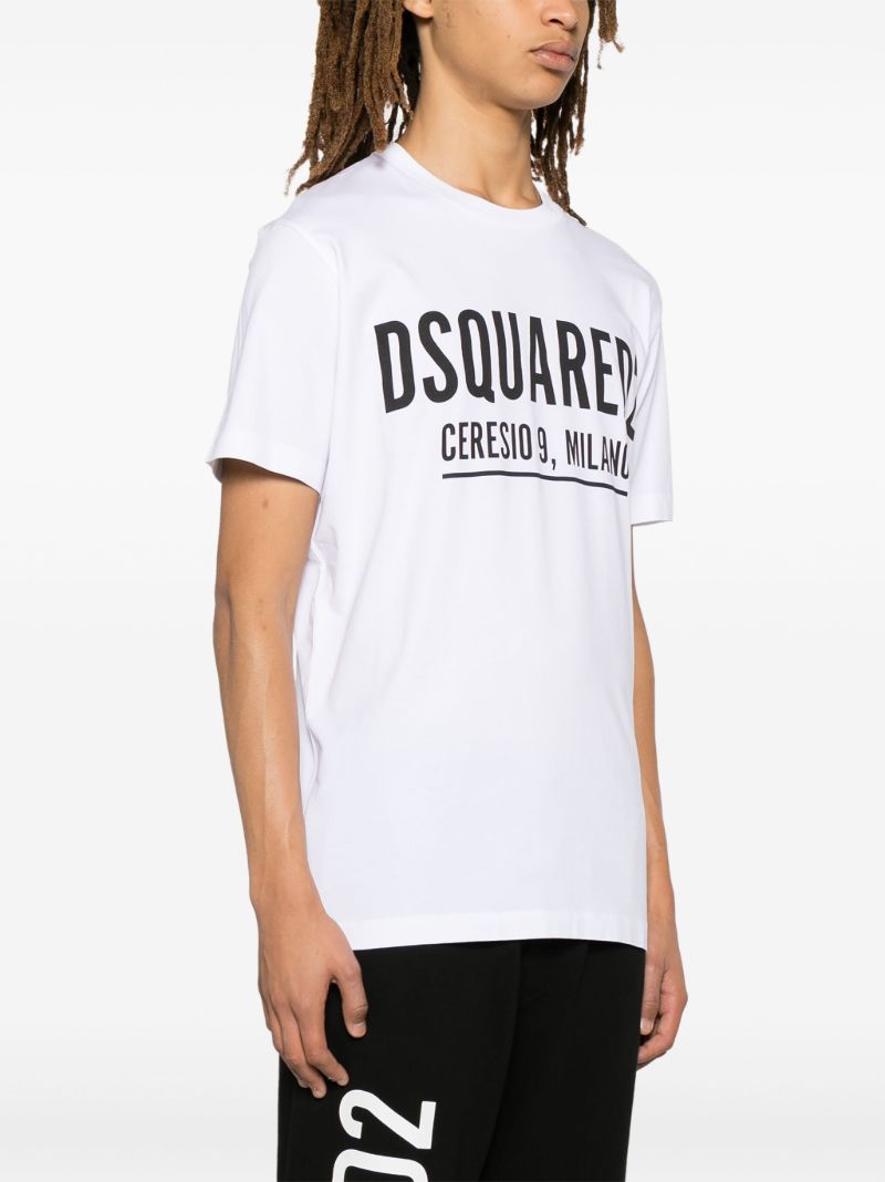 White Ceresio 9 Logo-print T-shirt