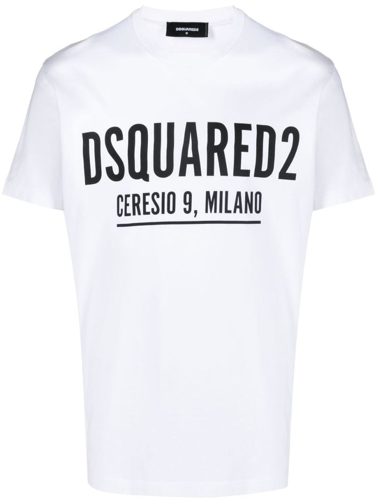 White Ceresio 9 Logo-print T-shirt