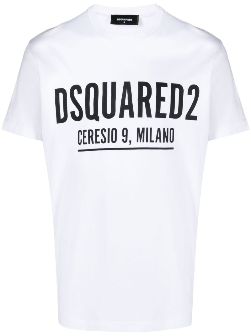 White Ceresio 9 Logo-print T-shirt