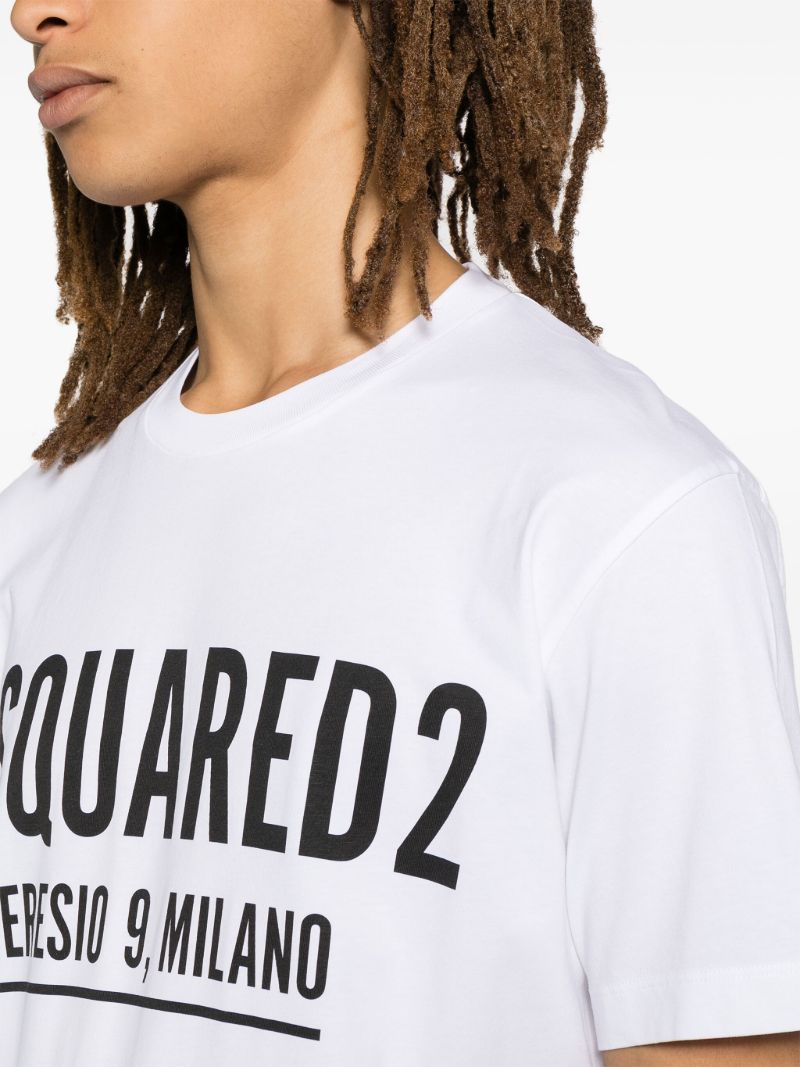 White Ceresio 9 Logo-print T-shirt