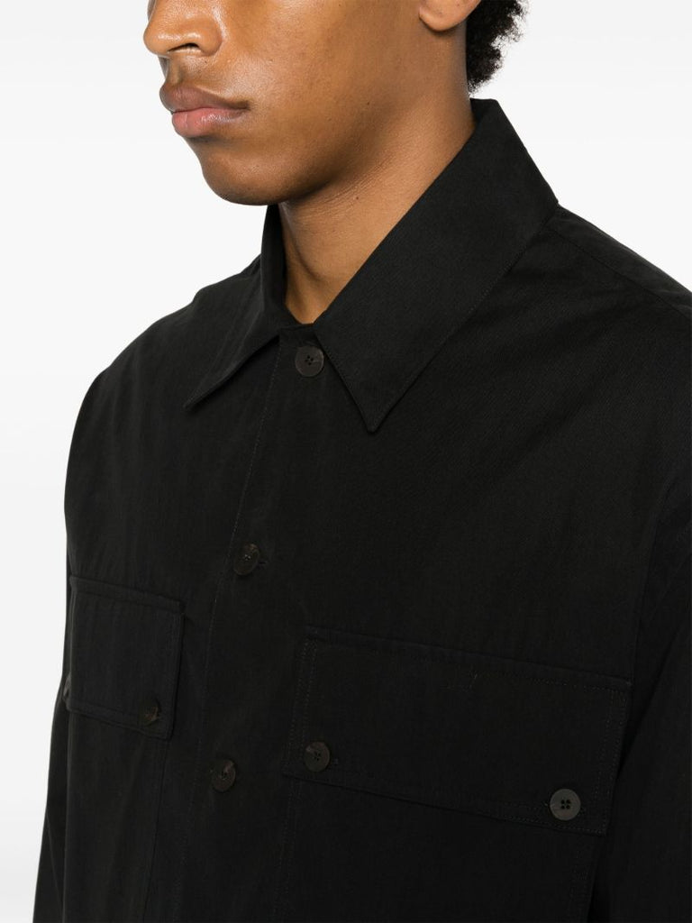 Black Cotton Twill Shirt