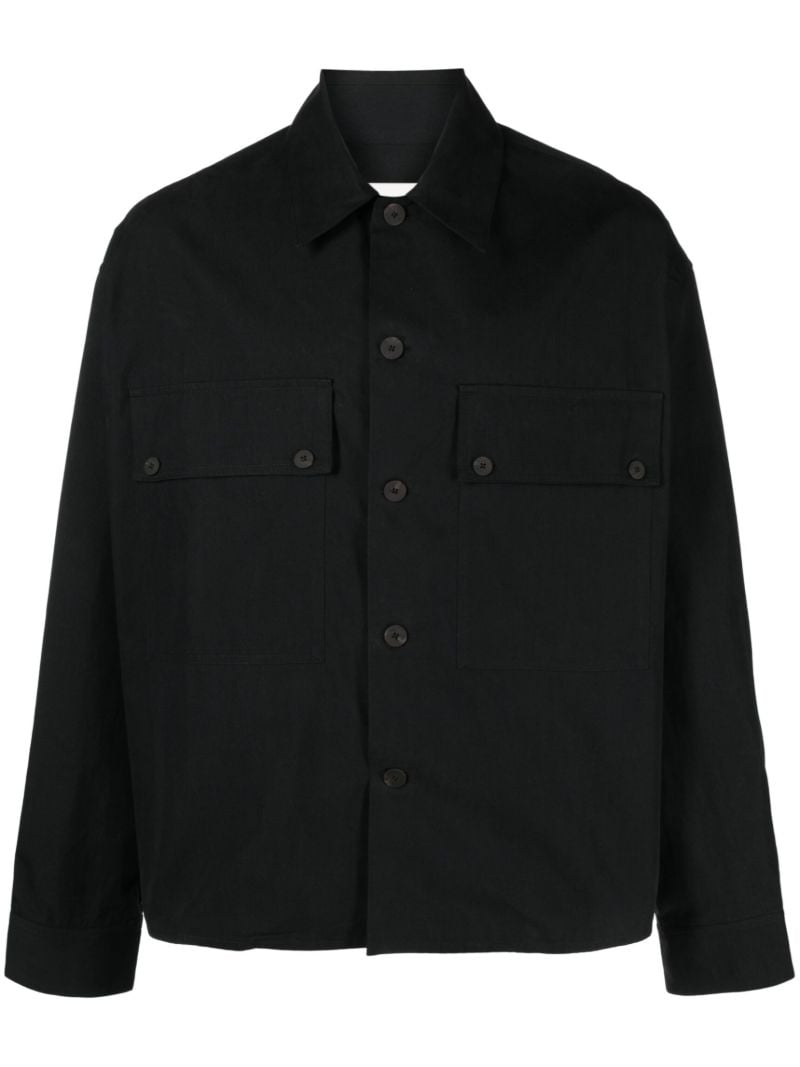 Black Cotton Twill Shirt
