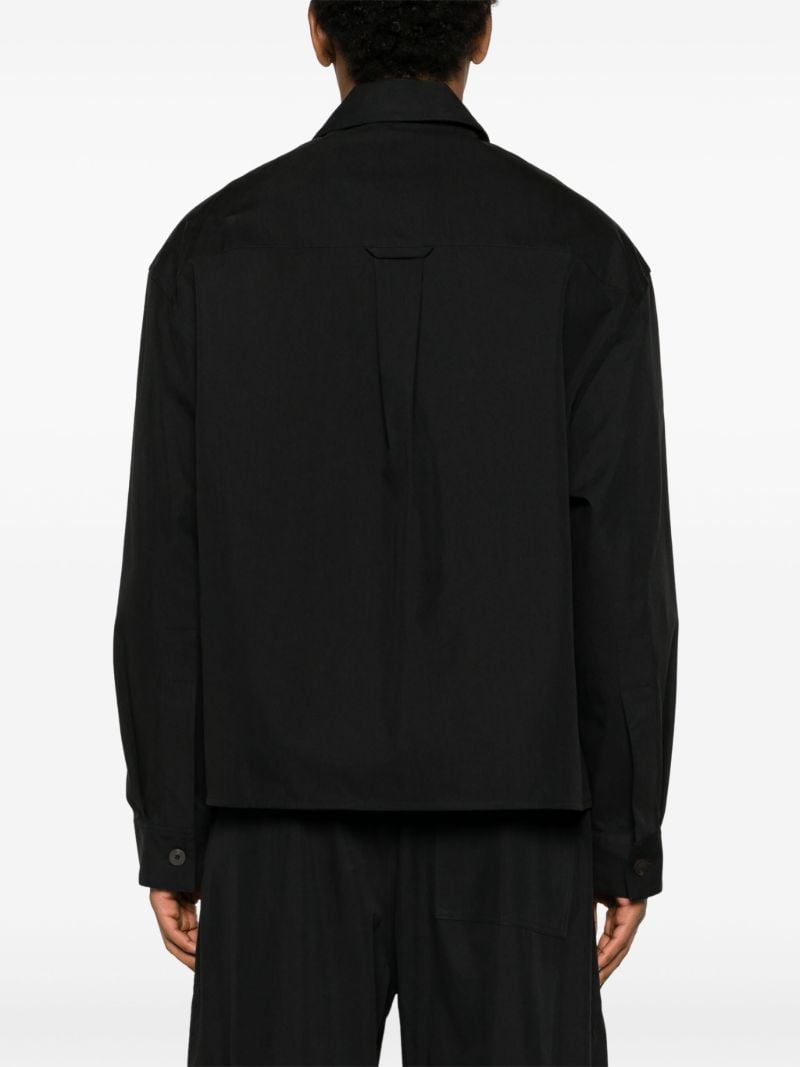 Black Cotton Twill Shirt