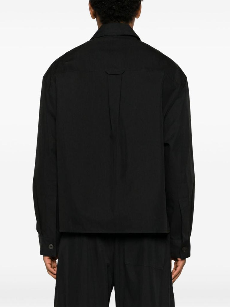 Black Cotton Twill Shirt