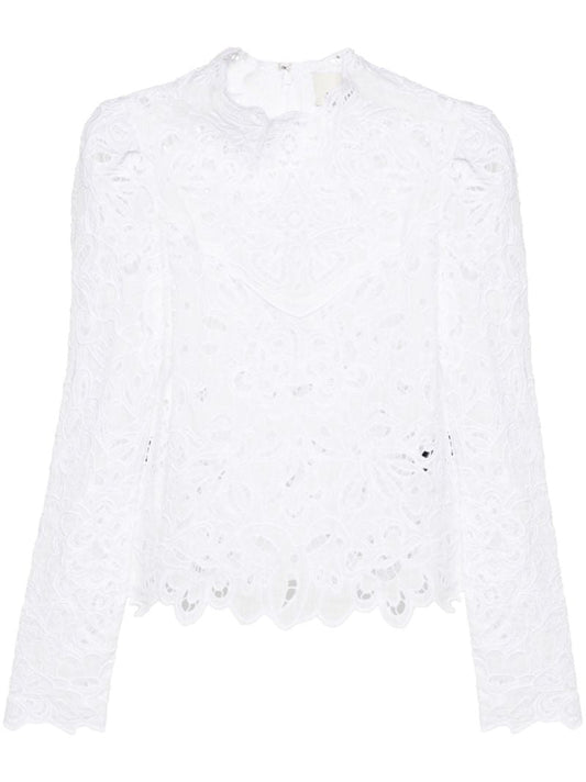 White Delphi Broderie Anglaise Blouse