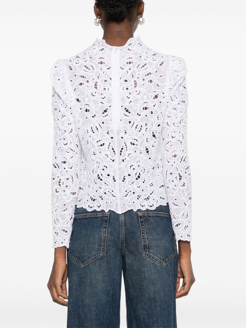 White Delphi Broderie Anglaise Blouse