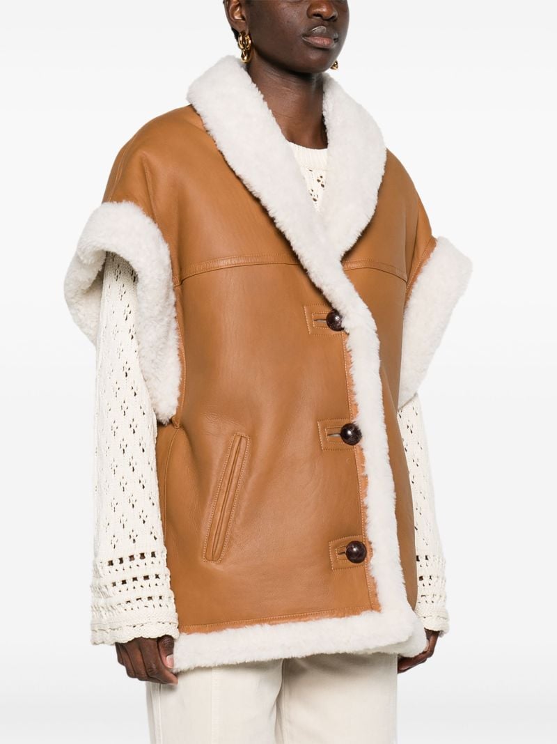 Brown Medilia Leather Coat