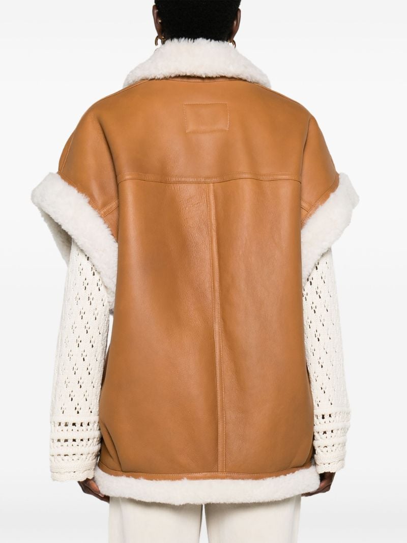 Brown Medilia Leather Coat