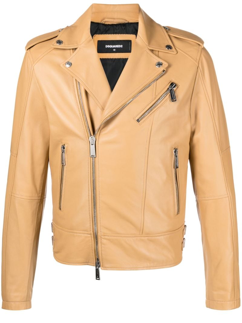 Neutral Kiodo Leather Jacket