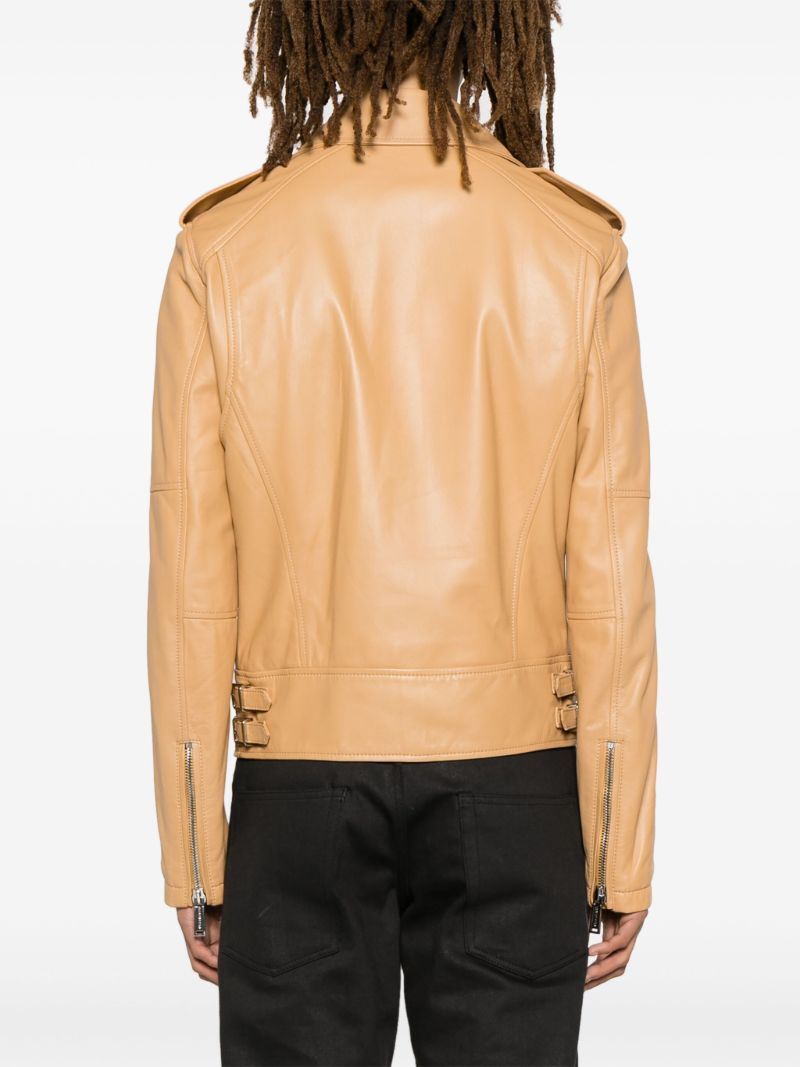 Neutral Kiodo Leather Jacket