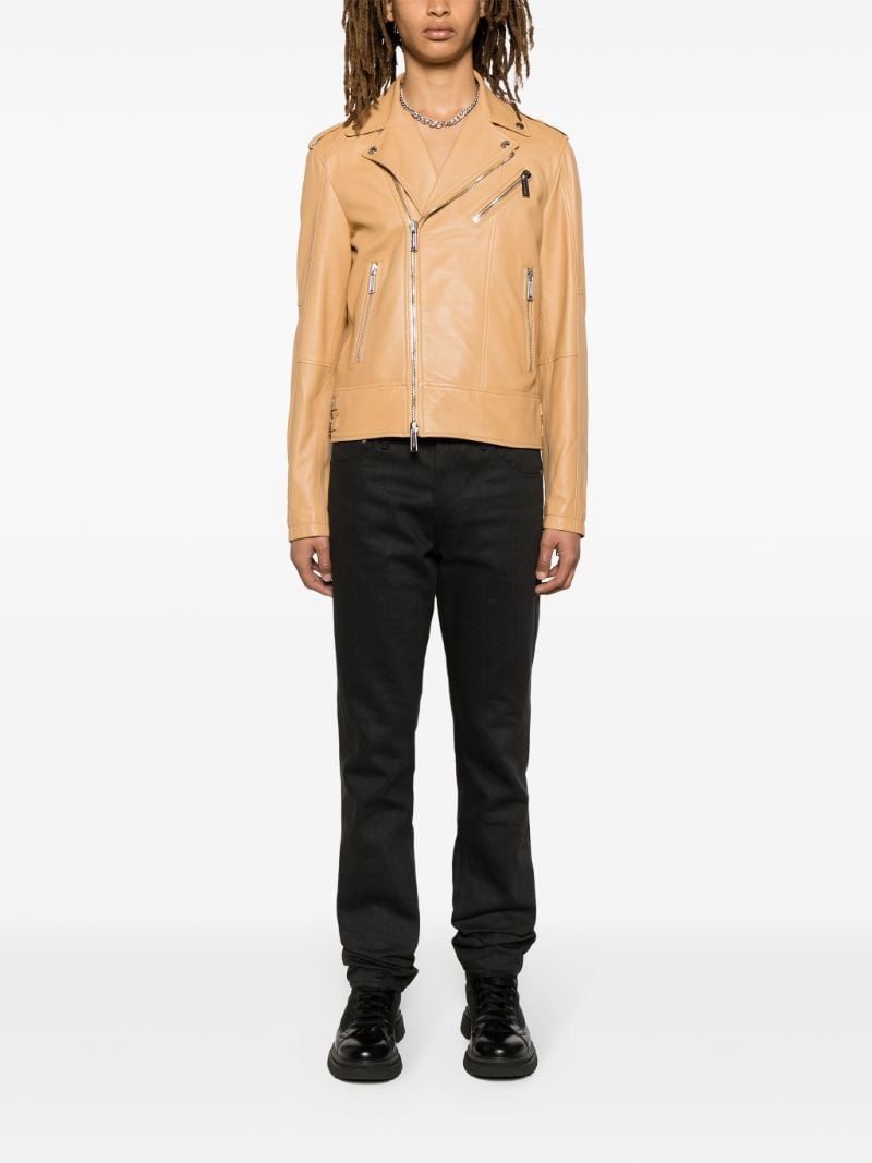 Neutral Kiodo Leather Jacket
