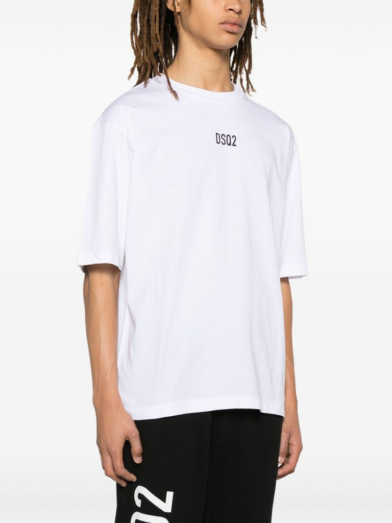 White Logo-print Cotton T-shirt
