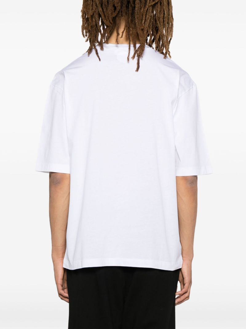 White Logo-print Cotton T-shirt