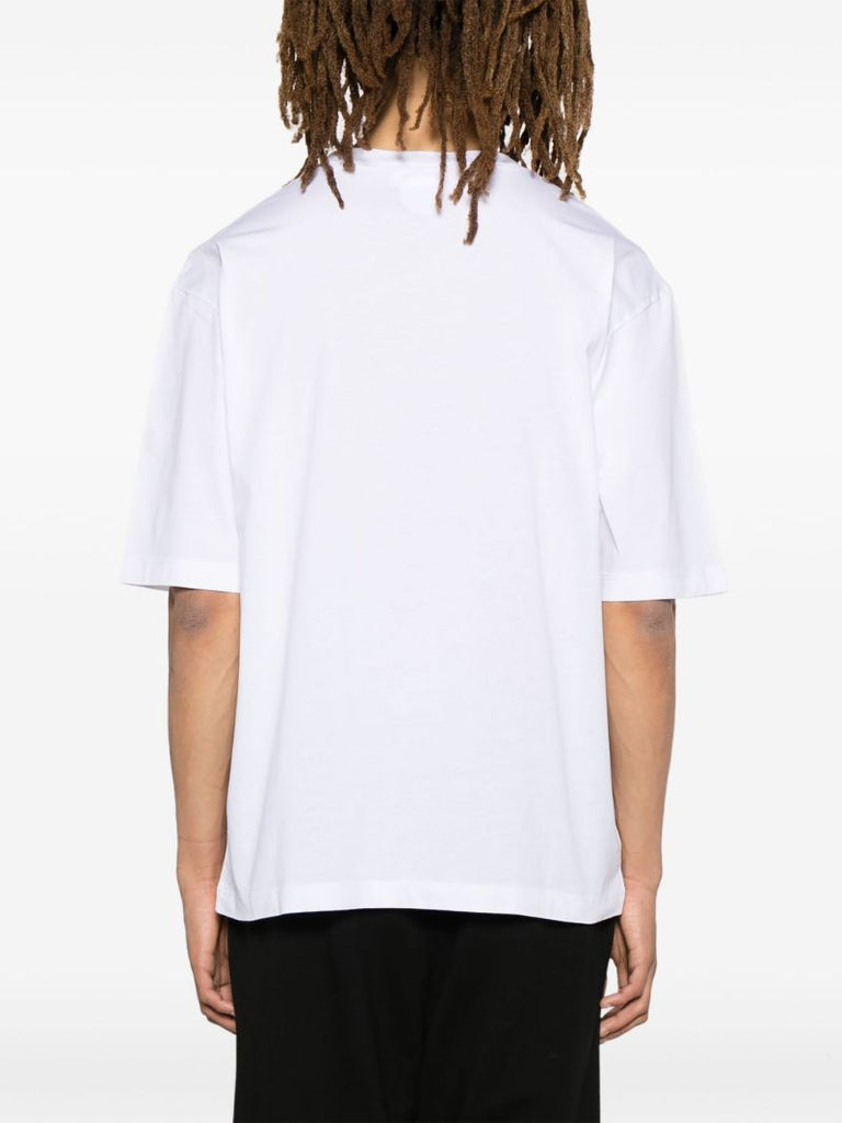 White Logo-print Cotton T-shirt