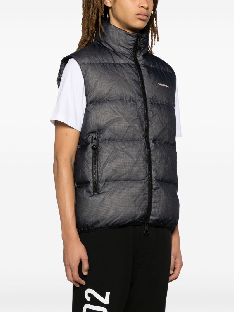 Blue Down Filled Padded Gilet