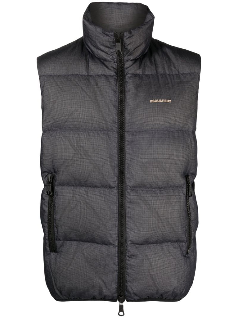 Blue Down Filled Padded Gilet