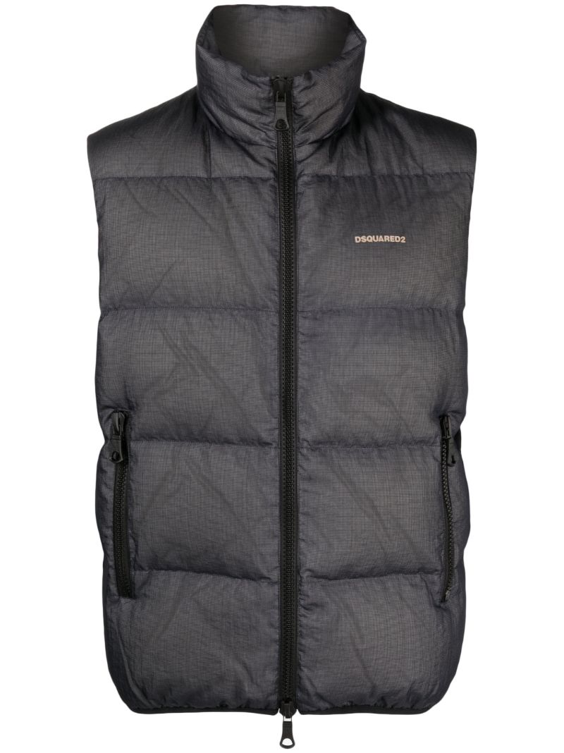 Blue Down Filled Padded Gilet