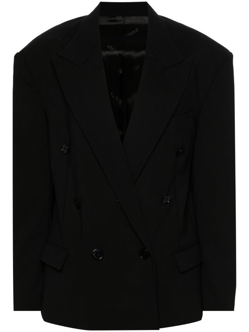 Black Klero Double-breasted Blazer