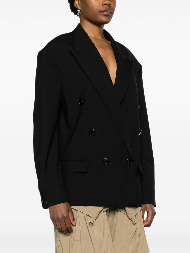 Black Klero Double-breasted Blazer