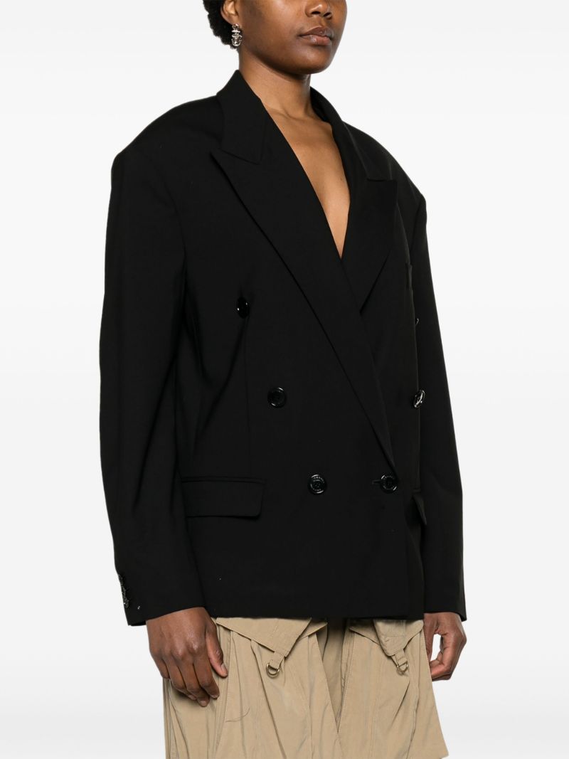 Black Klero Double-breasted Blazer