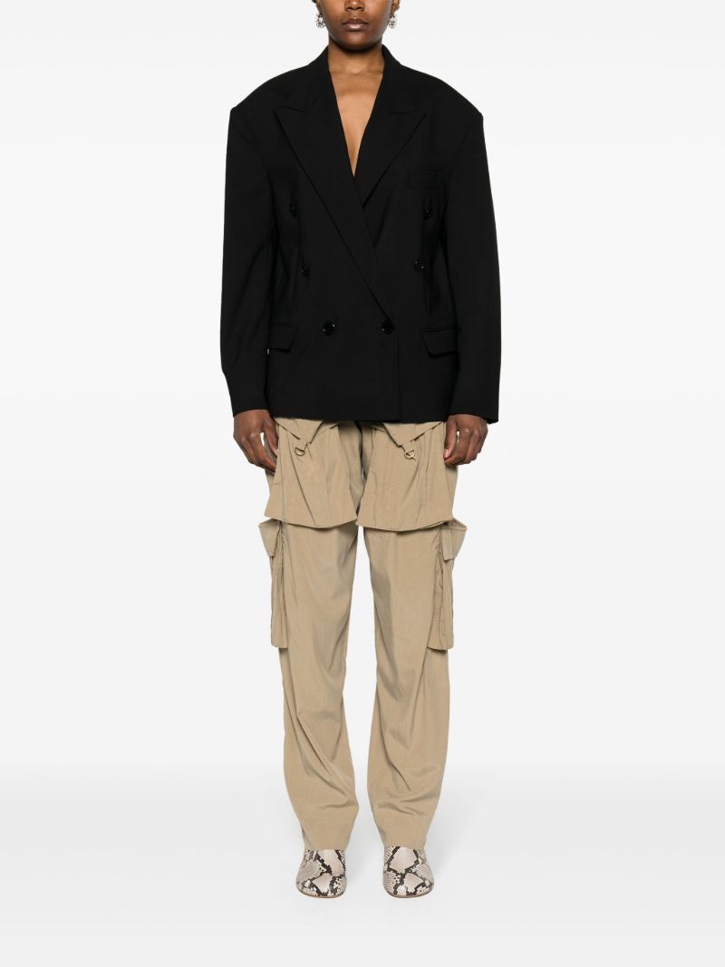 Black Klero Double-breasted Blazer