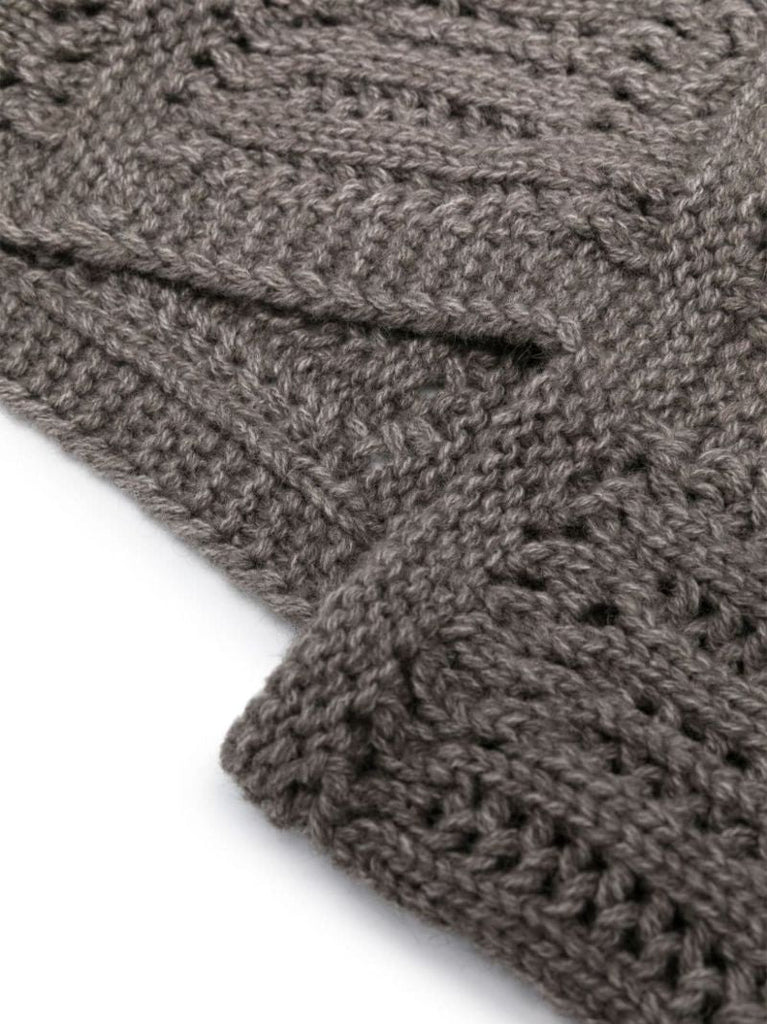 Grey Crochet-knit Balaclava