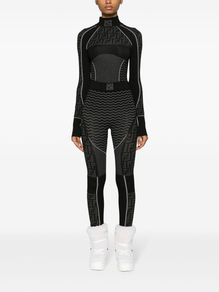 Black Ff Monogram Ski Top