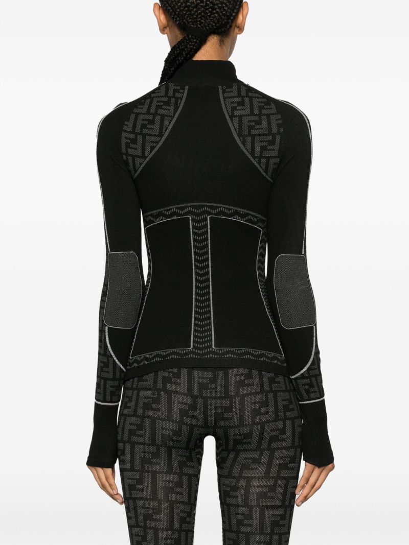 Black Ff Monogram Ski Top