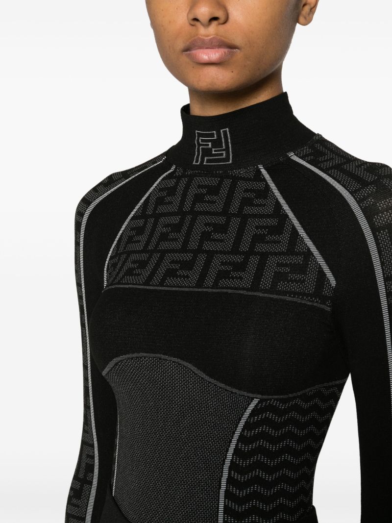 Black Ff Monogram Ski Top