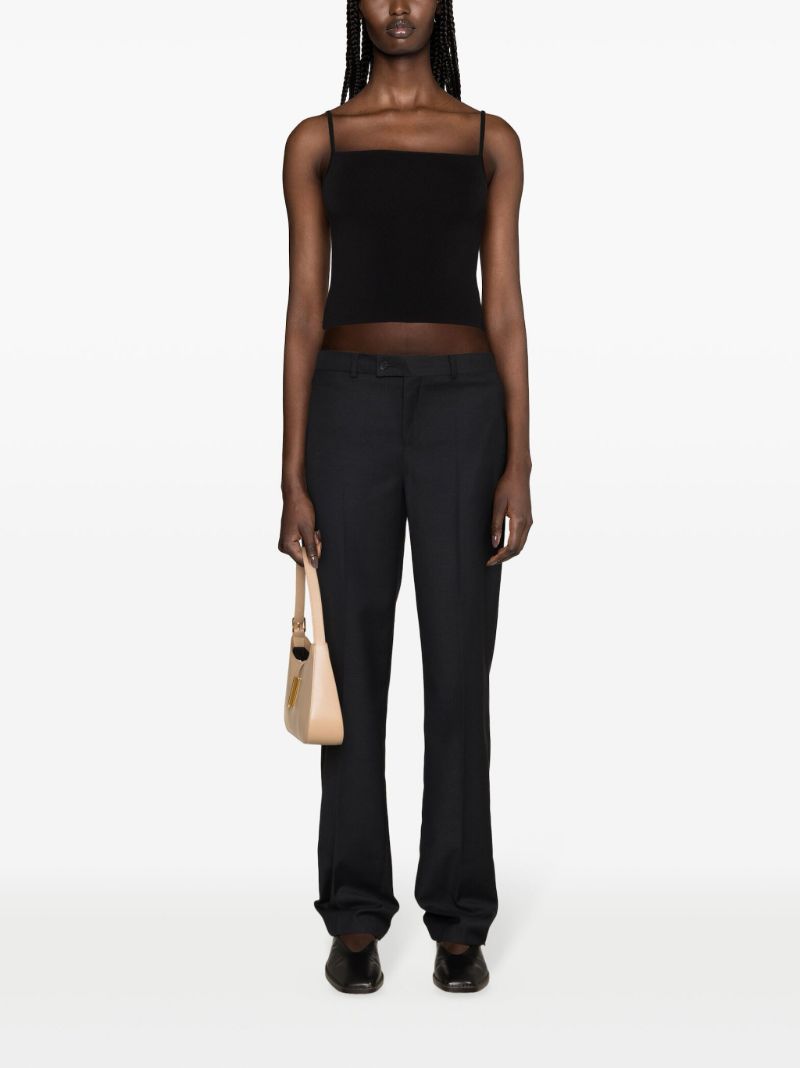 Black Square Neck Tank Top
