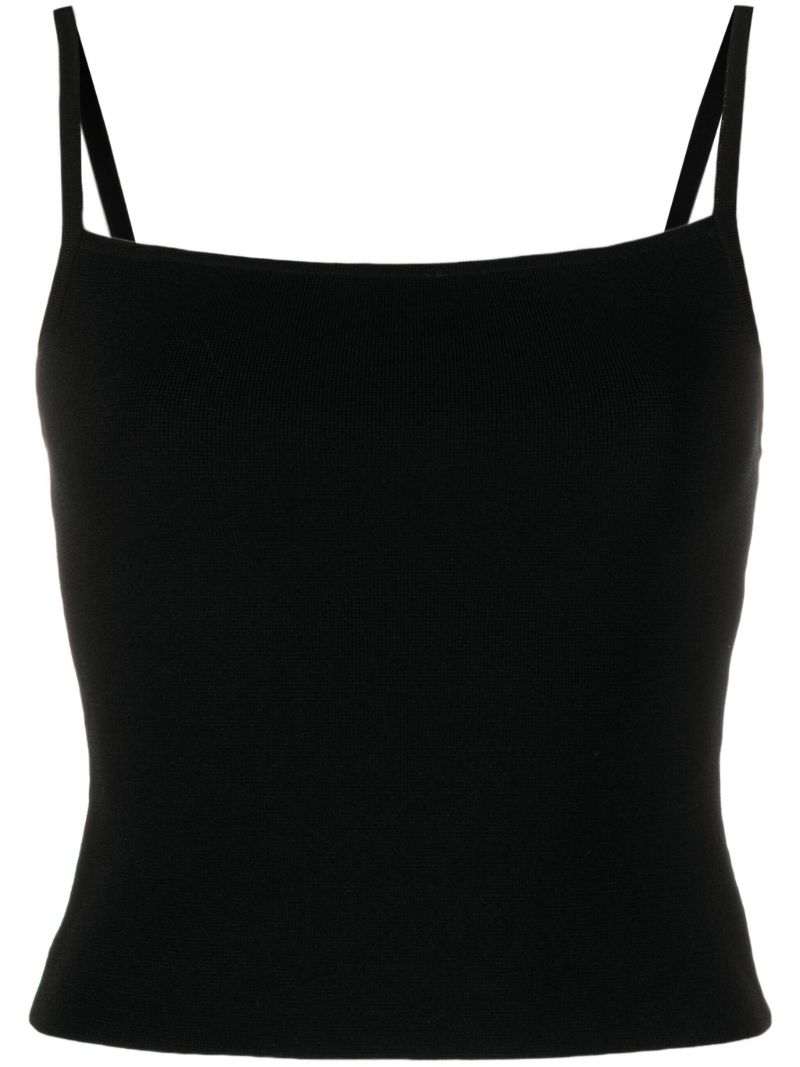 Black Square Neck Tank Top