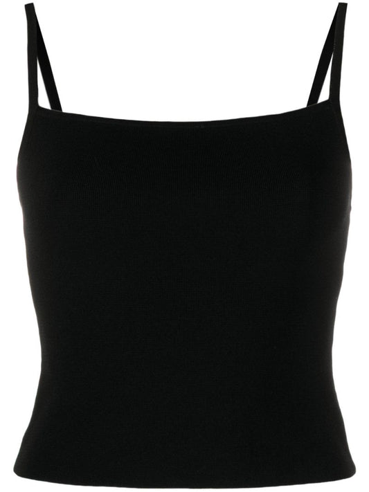 Black Square Neck Tank Top