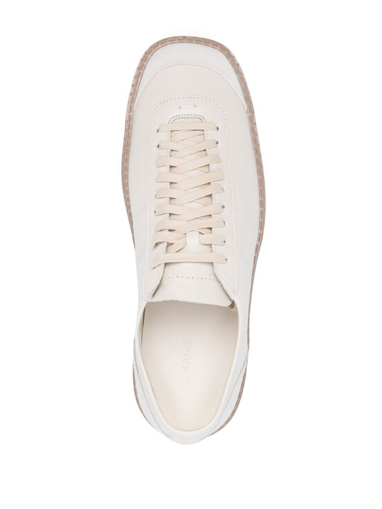 White Linoleum Leather Sneakers