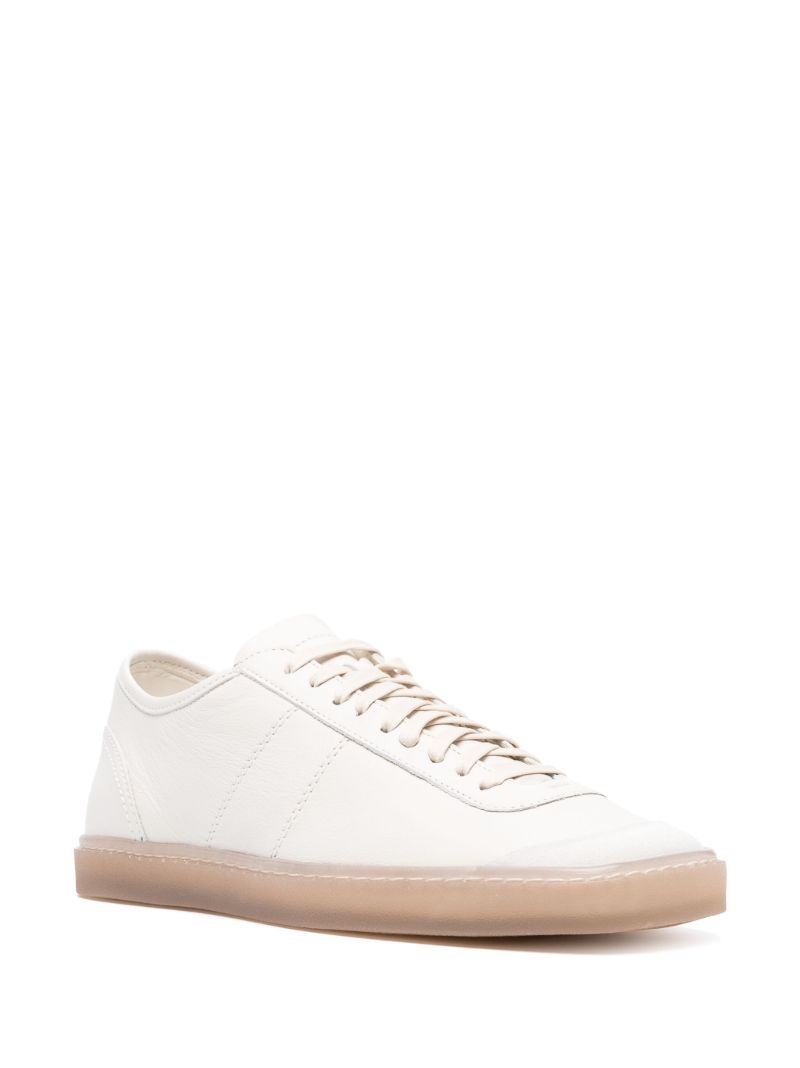 White Linoleum Leather Sneakers