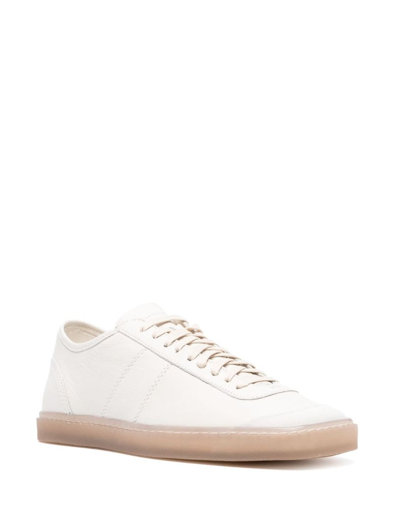 White Linoleum Leather Sneakers
