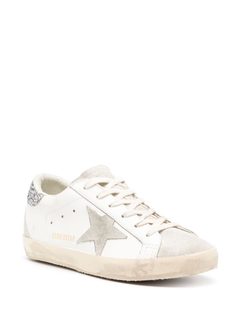 White Super-star Distressed Sneakers