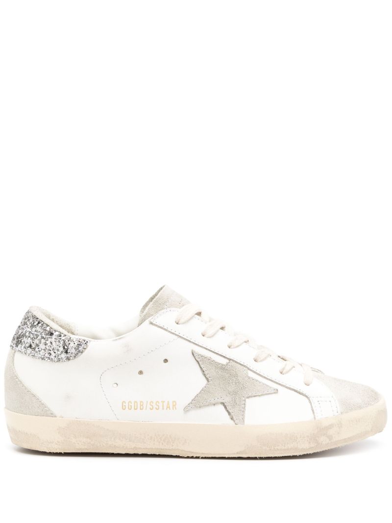White Super-star Distressed Sneakers