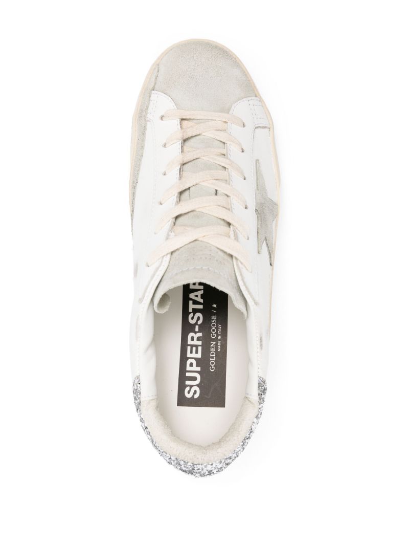 White Super-star Distressed Sneakers