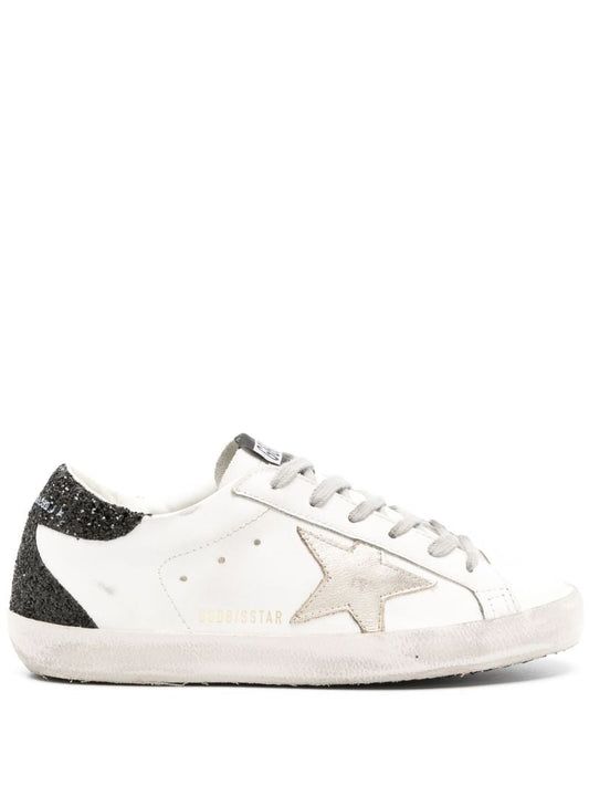 White Super-star Distressed Sneakers