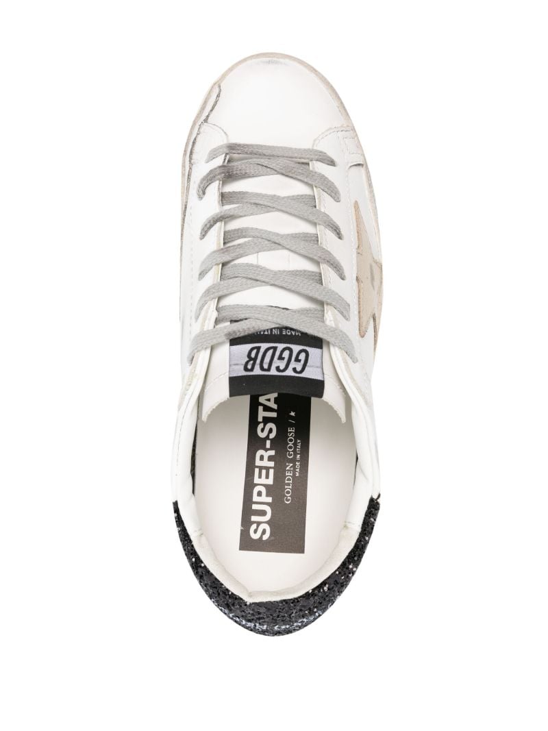 White Super-star Distressed Sneakers