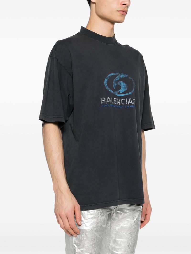 Black Surfer Logo-print Cotton T-shirt