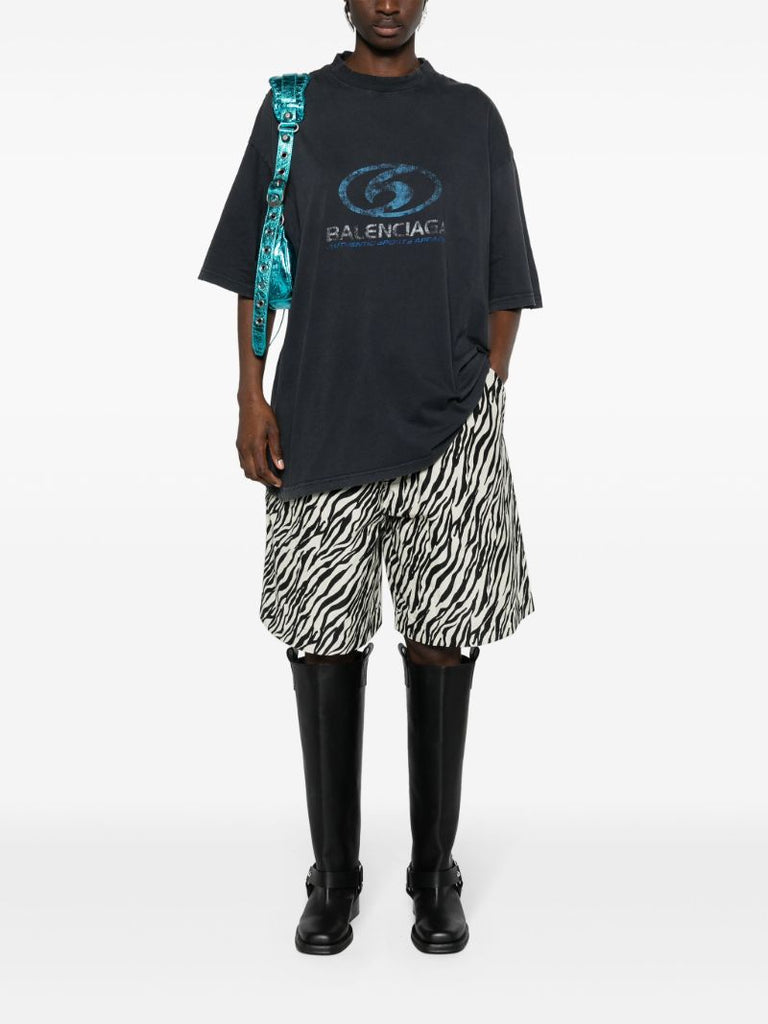 Black Surfer Logo-print Cotton T-shirt