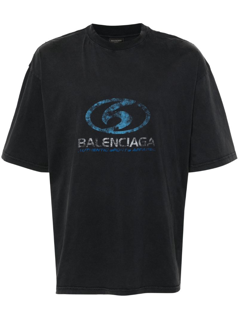 Black Surfer Logo-print Cotton T-shirt
