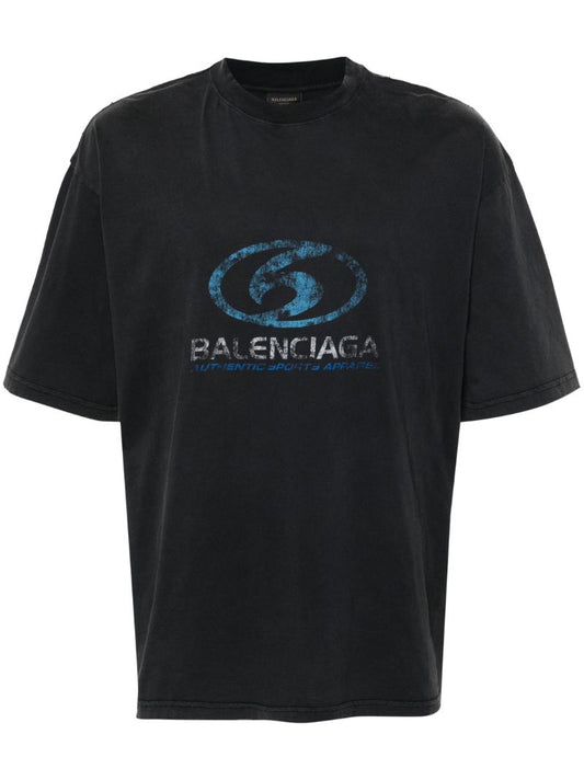 Black Surfer Logo-print Cotton T-shirt
