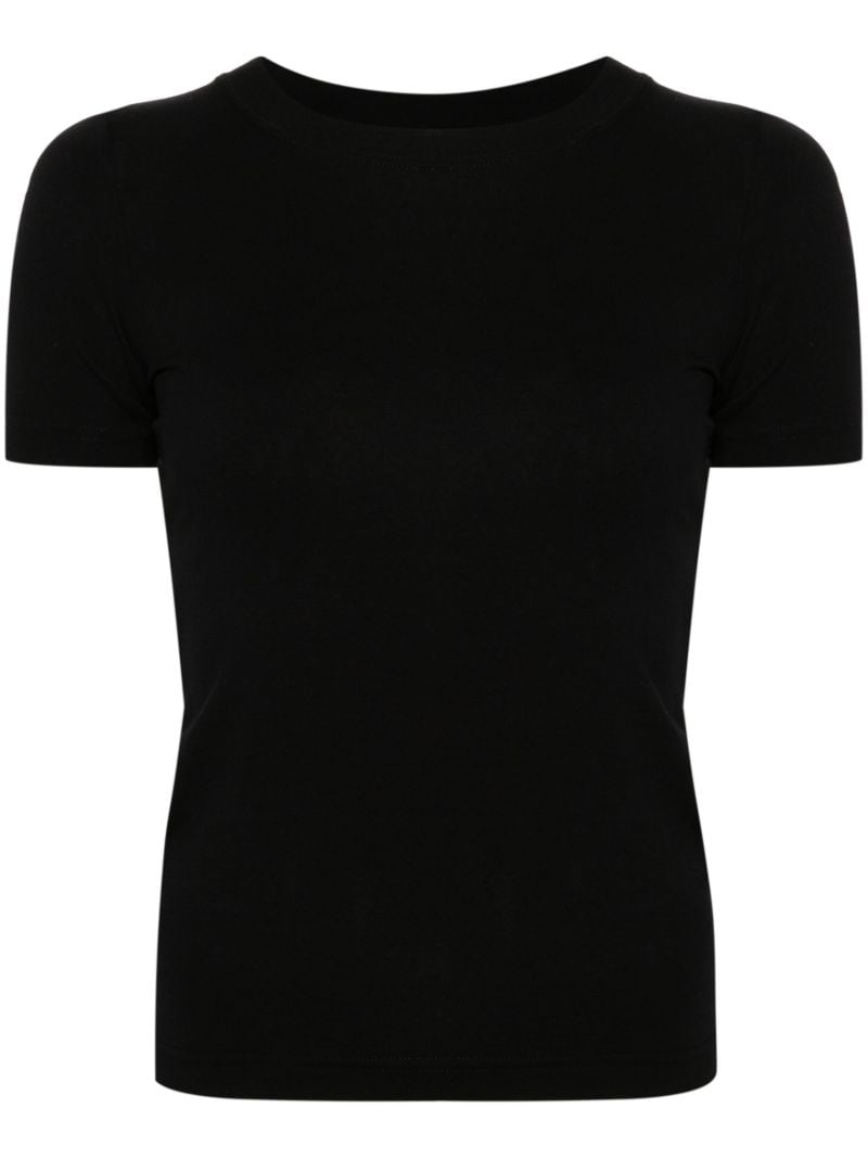 Black Handwritten Rhinestone-embellished T-shirt