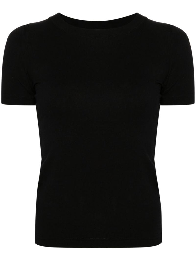 Black Handwritten Rhinestone-embellished T-shirt