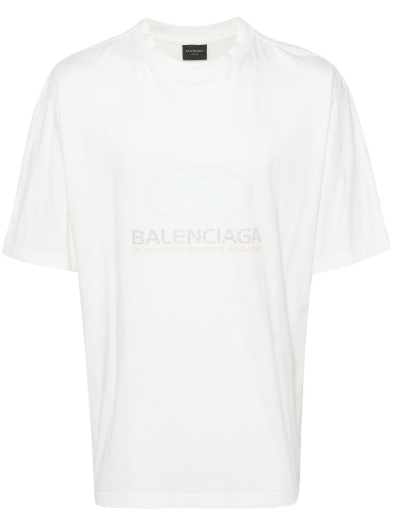 White Surfer Logo-print Cotton T-shirt