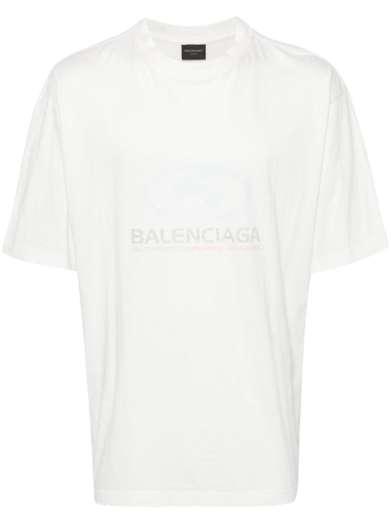 White Surfer Logo-print Cotton T-shirt