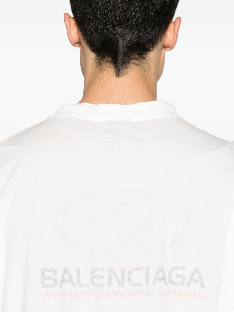 White Surfer Logo-print Cotton T-shirt