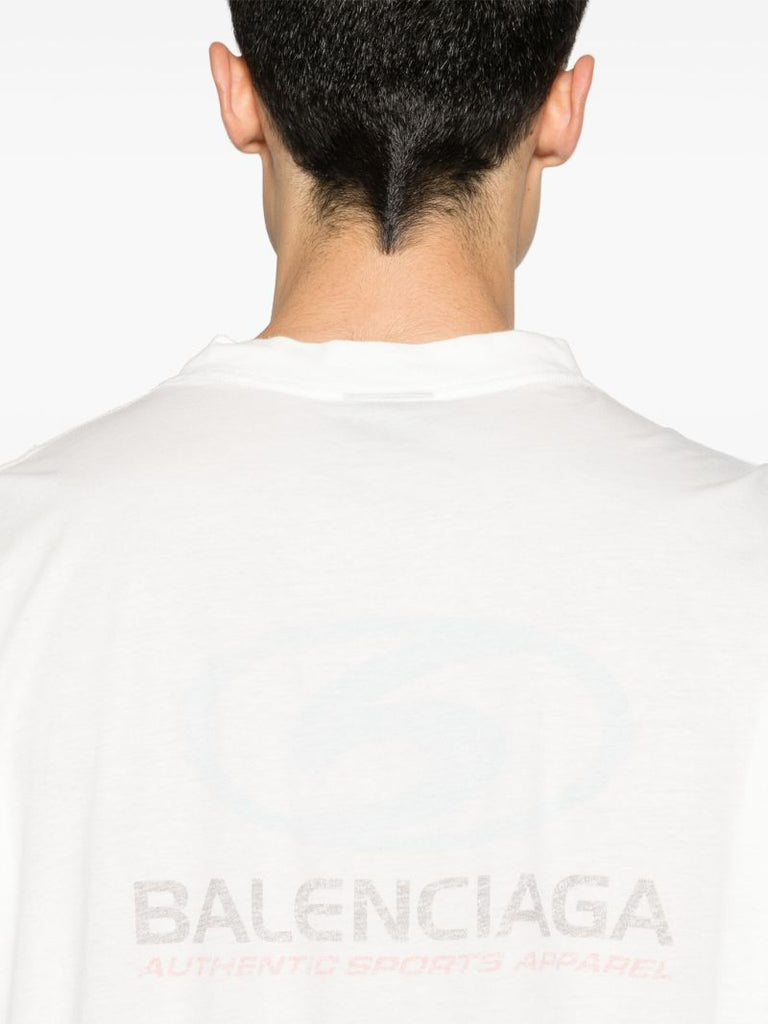 White Surfer Logo-print Cotton T-shirt